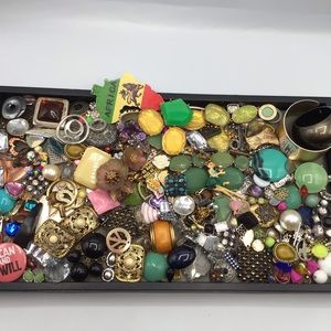 Crafting Jewelry Junk Jewelry Junk Drawer Over 2 lbs Bundle E5